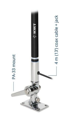Морская AM-FM антенна Scout KS-124 Black Edition