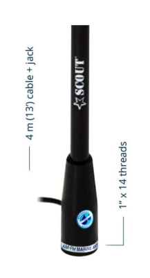Морская AM-FM антенна Scout KS-115 Black Edition